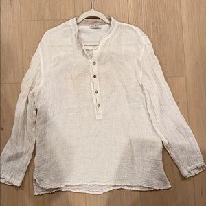 Men's Cream Casual Button Down Shirt